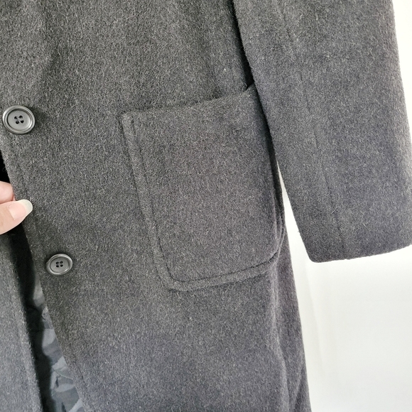 J. Crew Wool & Cashmere Blend Charcoal Gray Mid-Length Peacoat Size Small - Picture 3 of 7